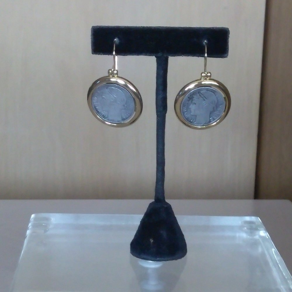 French Coin Earrings